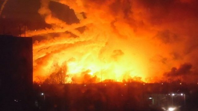 Взрыв на складе боеприпасов под Харьковом
