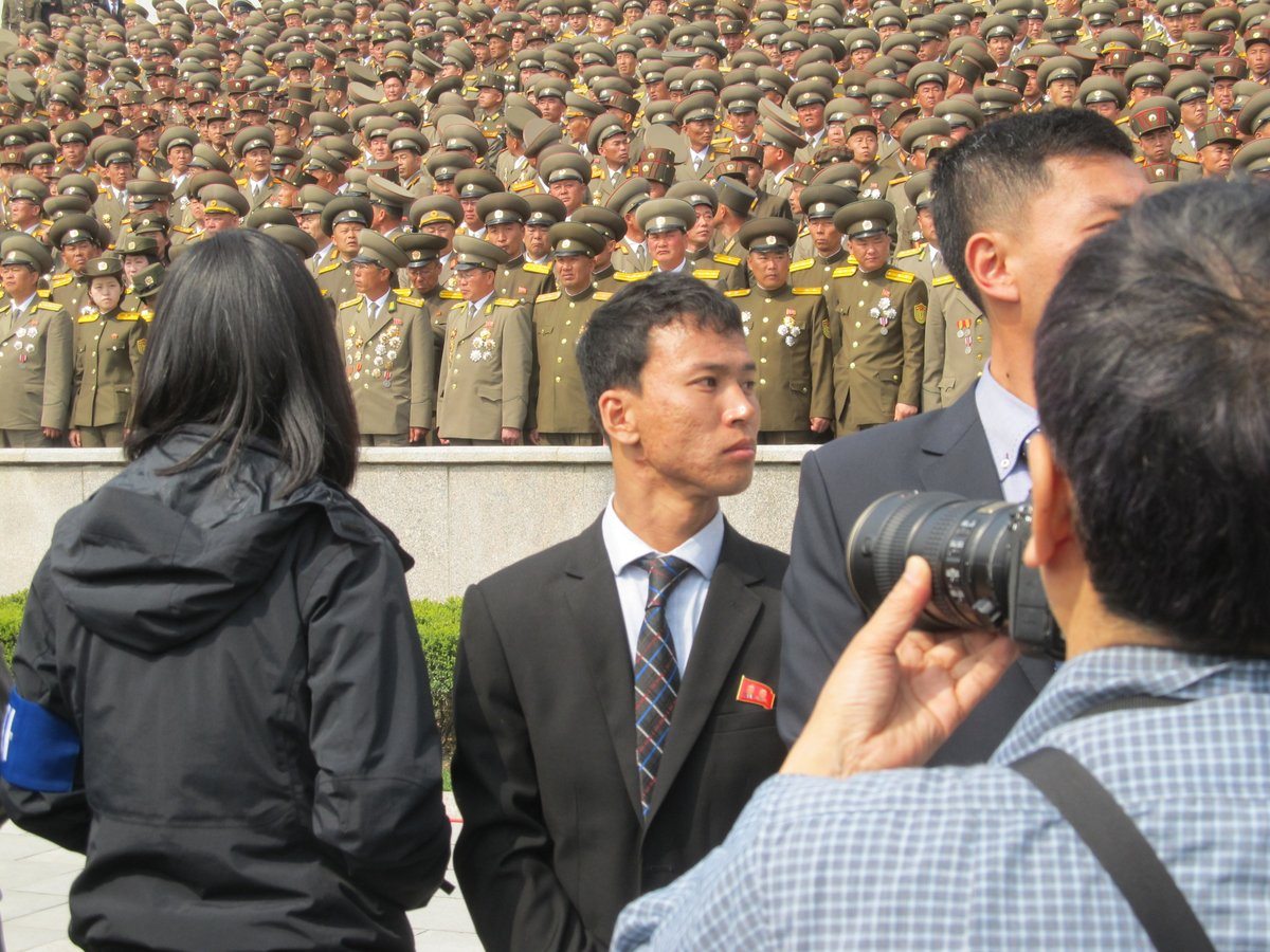 Военный парад в КНДР в честь 105-й годовщины со дня рождения Ким Ир Сена