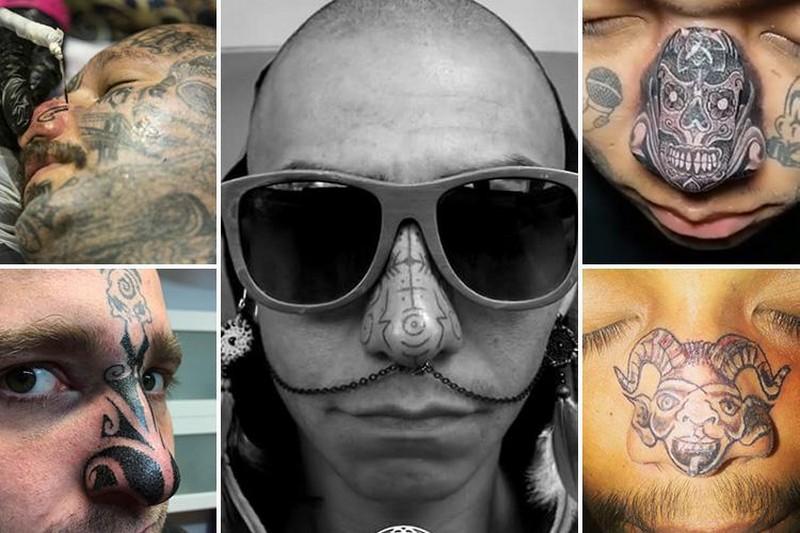 Татуировки на носу - смелый и горячий тренд