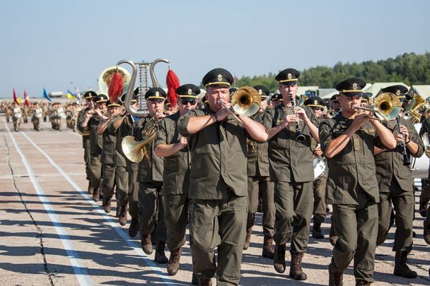 Первая репетиция военного парада в честь Дня независимости Украины