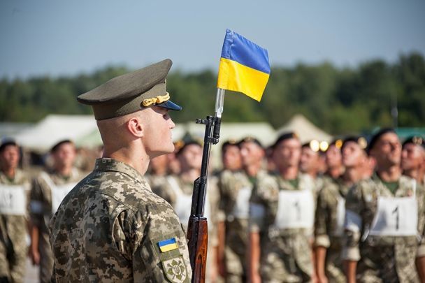 Первая репетиция военного парада в честь Дня независимости Украины
