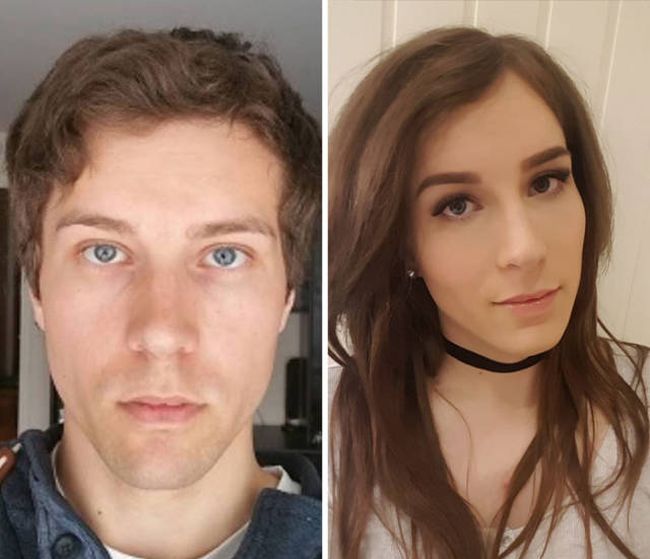 Трансгендеры до смены пола и после