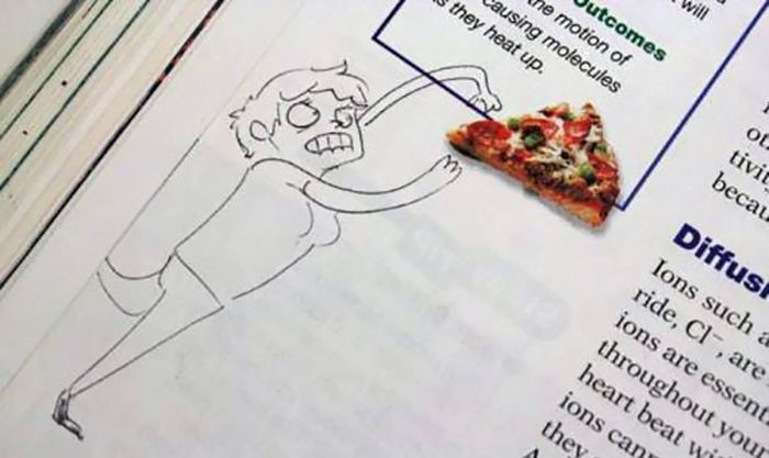 Забавные рисунки в школьных учебниках