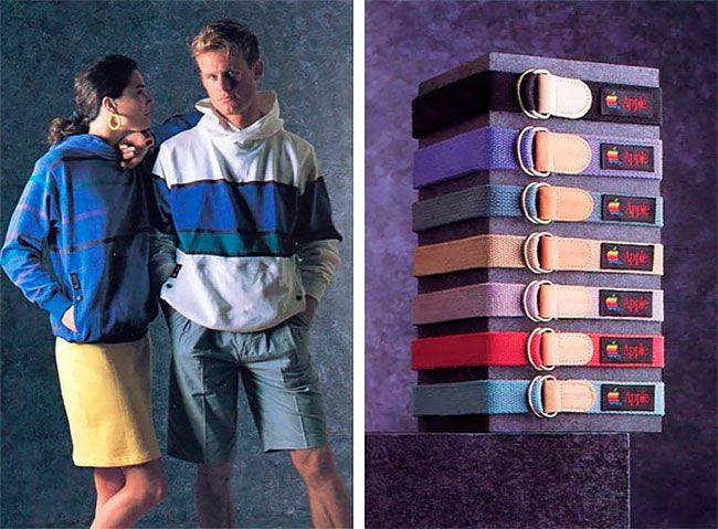 Коллекция одежды от Apple из 80-х годов прошлого века