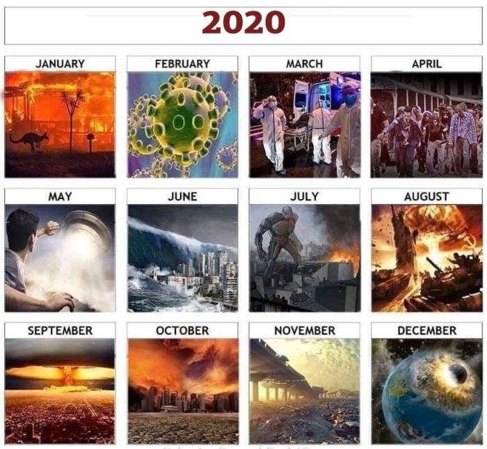Календарь на 2020 год.