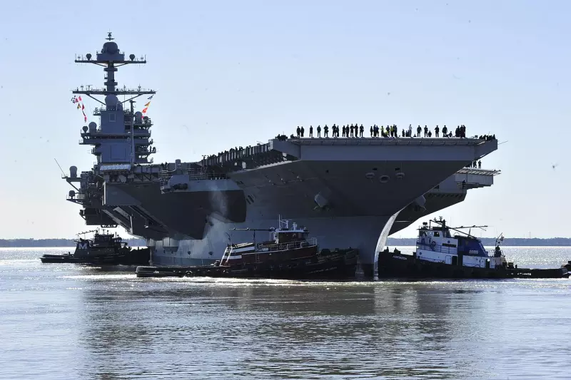 США испытали боевые системы новейшего авианосца USS Gerald R. Ford