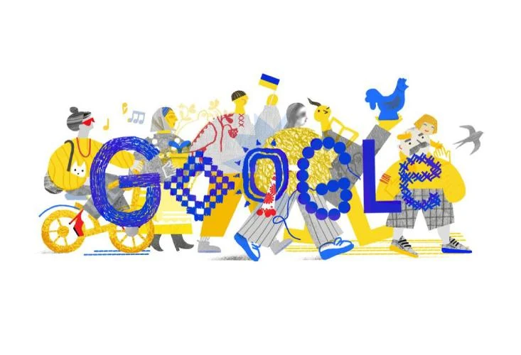 Google выпустила яркий дудл ко Дню Независимости Украины