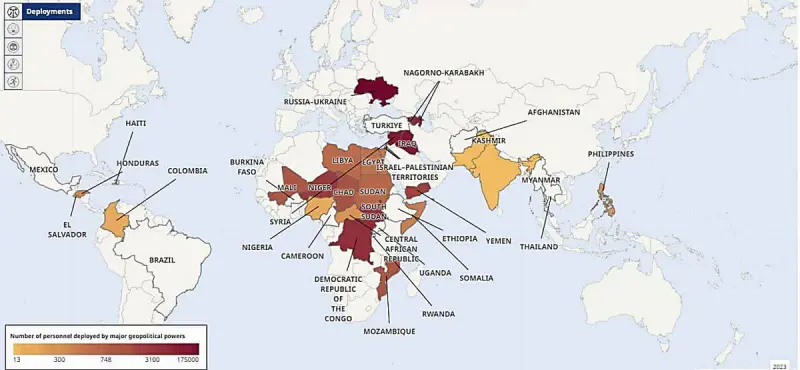 Карта текущих мировых конфликтов