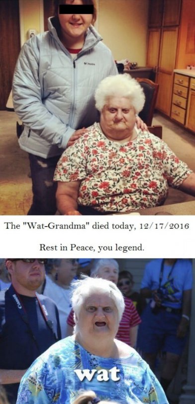 Легендарная бабуля вчера умерла.