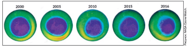 Динамика озоновой дыры за последние годы