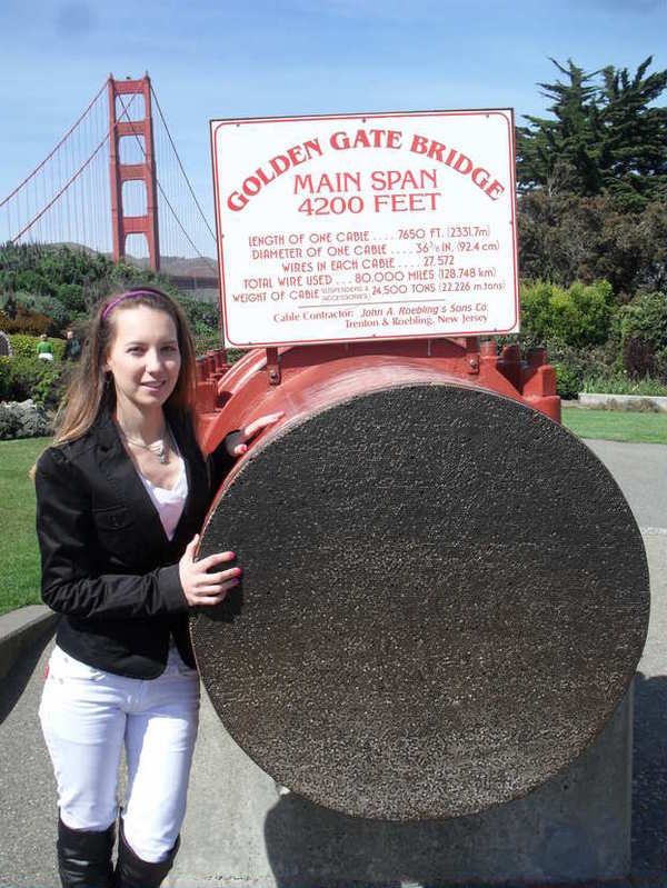 Трос моста "Golden Gate" - Сан–Франциско (27,572 жилы).