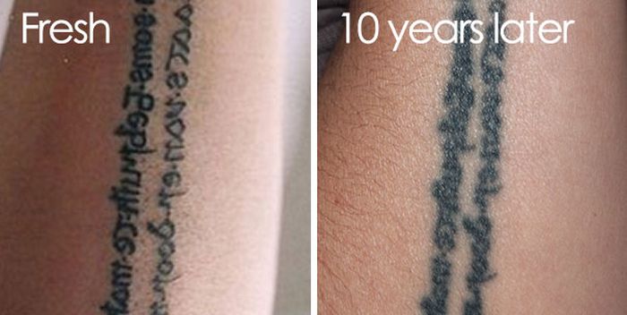 Как выглядят татуировки спустя время 