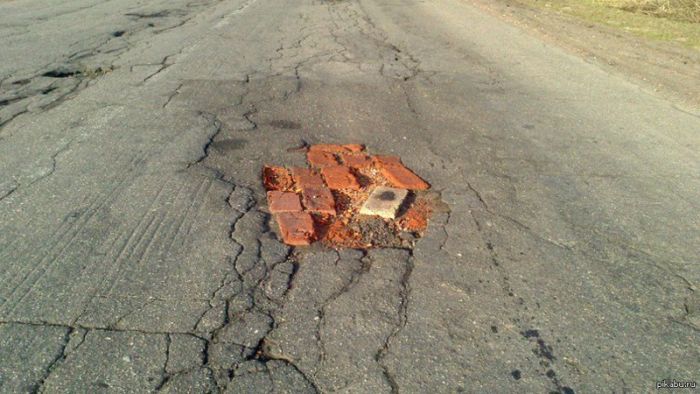 Нестандартный ремонт дорог