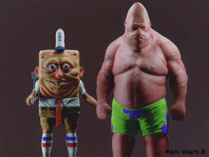 Спанч Боб и Патрик в 3D