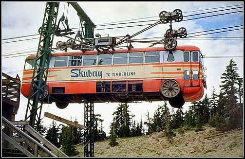 Автобус–подъемник канатной дороги SkiWay на горе Маунт–Худ, 1950–е годы, США