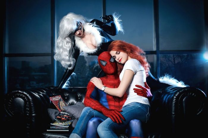 Косплей на «Человека-паука» и его женщин 