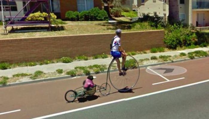Странные и необычные фото на Google Street View