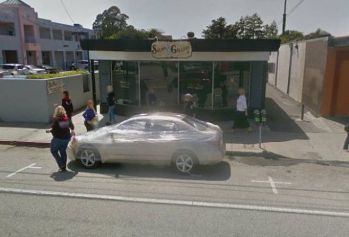 Странные и необычные фото на Google Street View