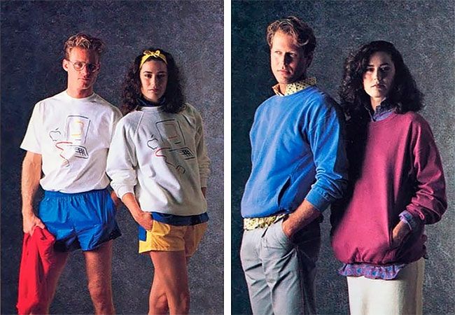 Коллекция одежды от Apple из 80-х годов прошлого века