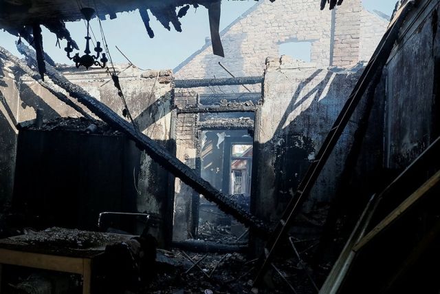 Калиновка после пожара на складе боеприпасов 