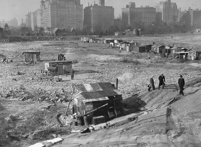 Центральный парк Нью-Йорка во время Великой депрессии
