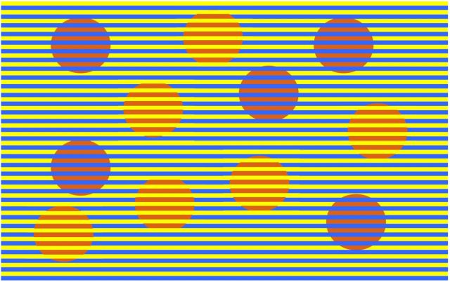 Оптическая иллюзия "Конфети": какого цвета круги?