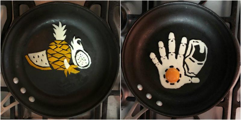 Мексиканка превращает свой завтраки из яиц в настоящие произведения искусства