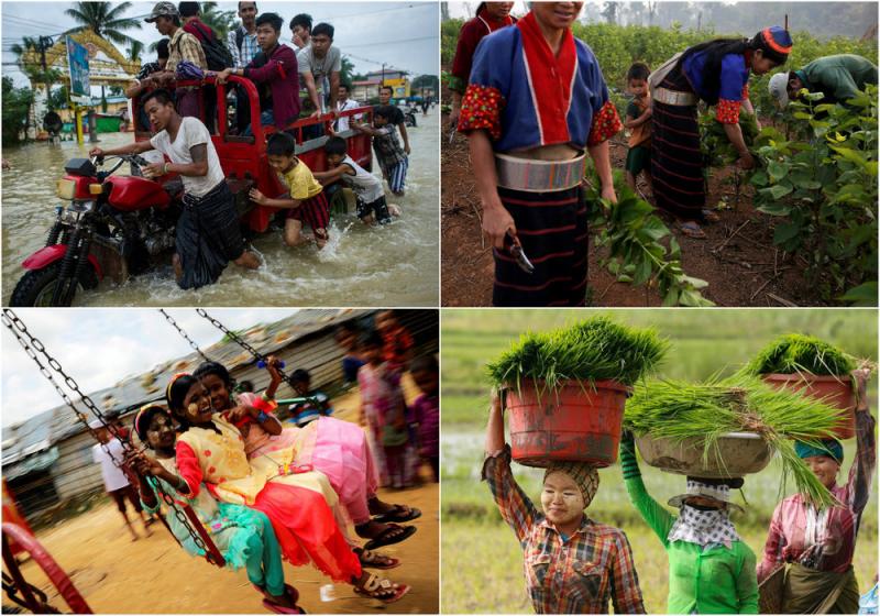 Фото повседневной жизни в Мьянме