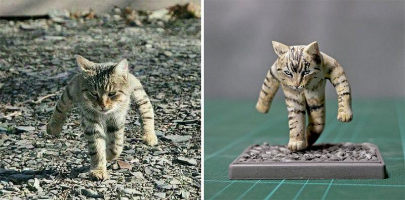 Скульптуры по мотивам мемов с животными от японского художника (20 фото)