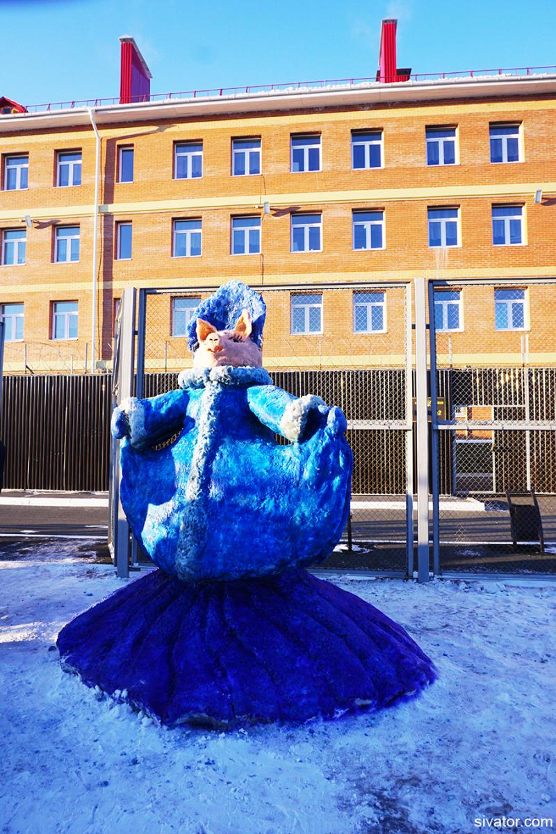 В исправительных учреждениях Хакасии провели конкурс снежных фигур