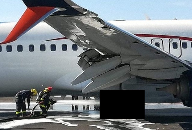 Необычное происшествие во время приземления пассажирского самолета