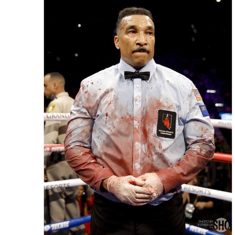 Фотожабы: Судья после «кровавого» боксёрского поединка