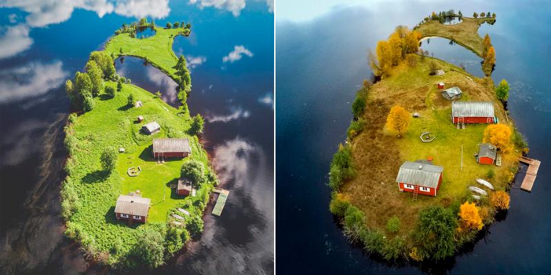 Как выглядит остров Котисаари в разные времена года
