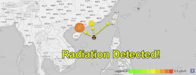 В Южно-Китайском море произошел взрыв мощностью 10-20 кТ с выбросом радиации
