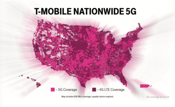 T-Mobile запустила первую национальную 5G-сеть в США. Но пока только на «медленной» версии технологии