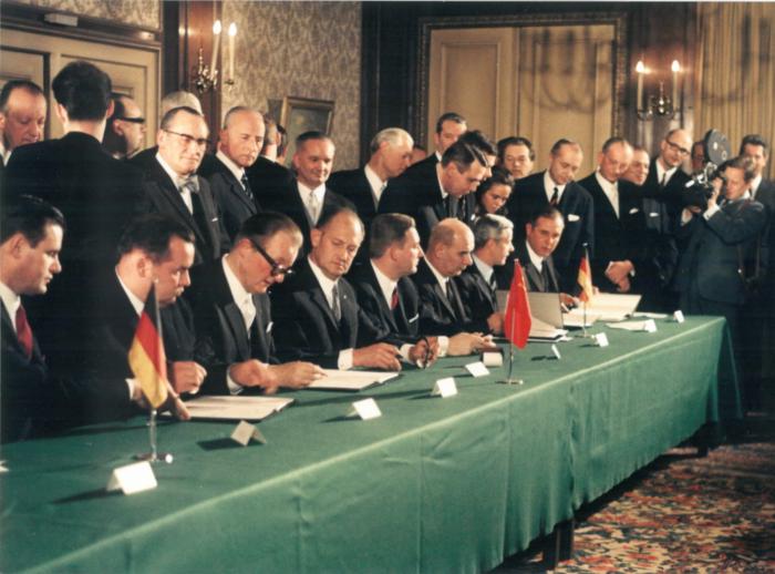 Подписание первого контракта на поставки природного газа из СССР в ФРГ, 1970 год, ФРГ