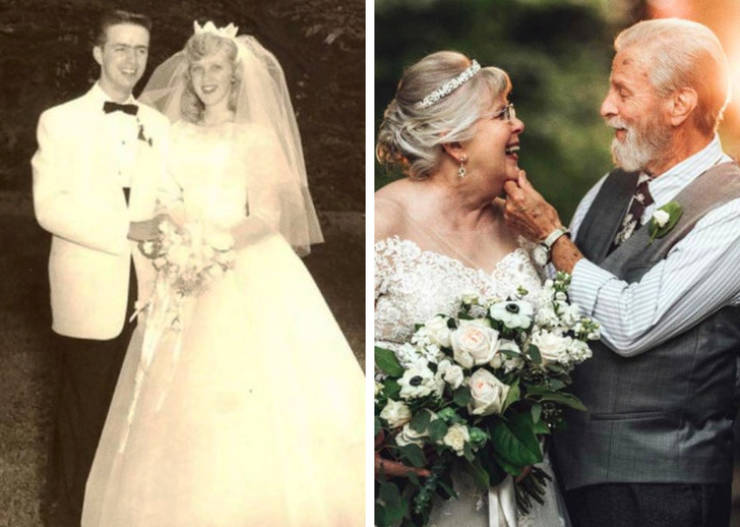 Счастливые пары спустя совместнопрожитые годы: фото "тогда" и "сейчас"