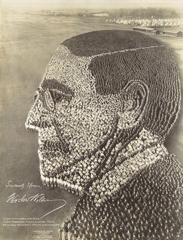 "Живой" портрет президента США Вудро Вильсона, Чилликоти, 1918 год