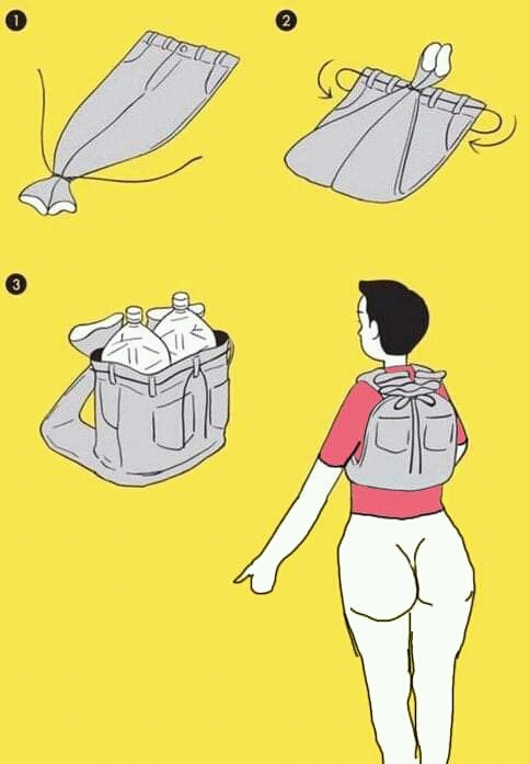 Как сделать рюкзак в экстренной ситуации