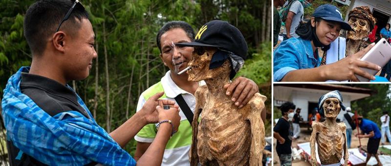 В Индонезии в очередной раз выкопали мертвых родственников, чтобы почистить и переодеть