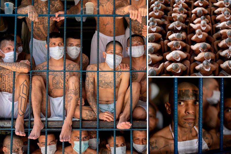 Кадры из переполненных тюрем Сальвадора