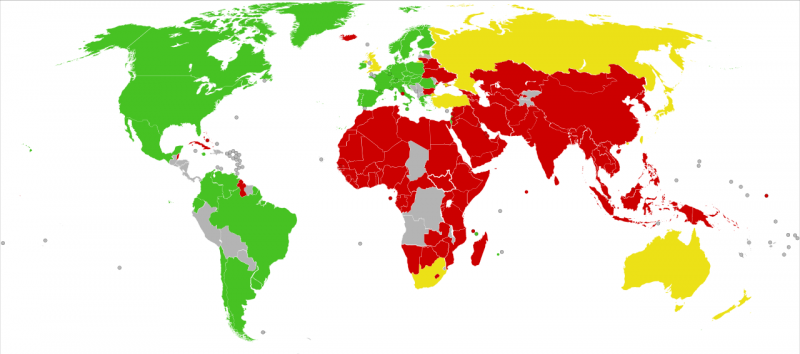 Легальность порнографии в странах мира