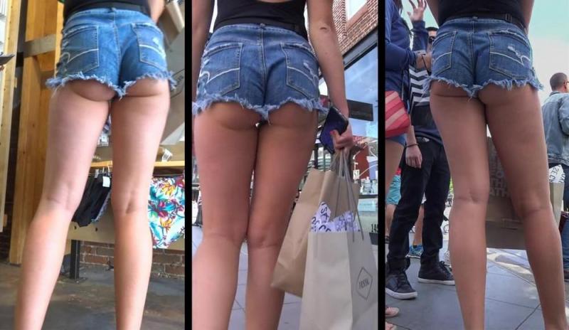 Девушки в обтягивающих джинсах и шортах 09.08.2021