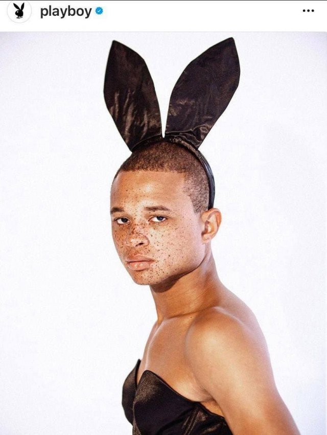 Playboy снял представителя ЛГБТ Бретмана Рока для рекламы своего женского костюма зайца