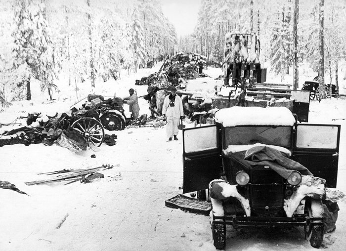 Раатская дорога, декабрь 1939 — январь 1940 года, Финляндия
