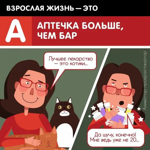 "Азбука взрослой жизни": забавный комикс о взрослении