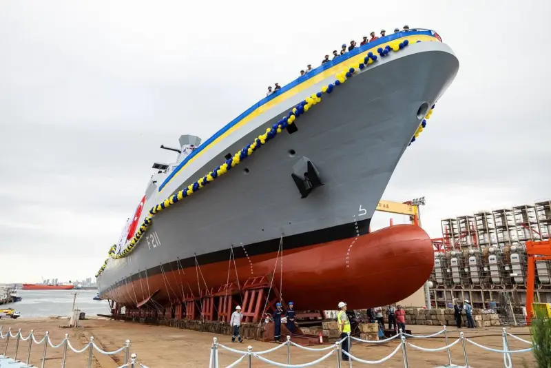 Спущен на воду головной корвет турецкой постройки «Гетьман Іван Мазепа» для ВМС Украины