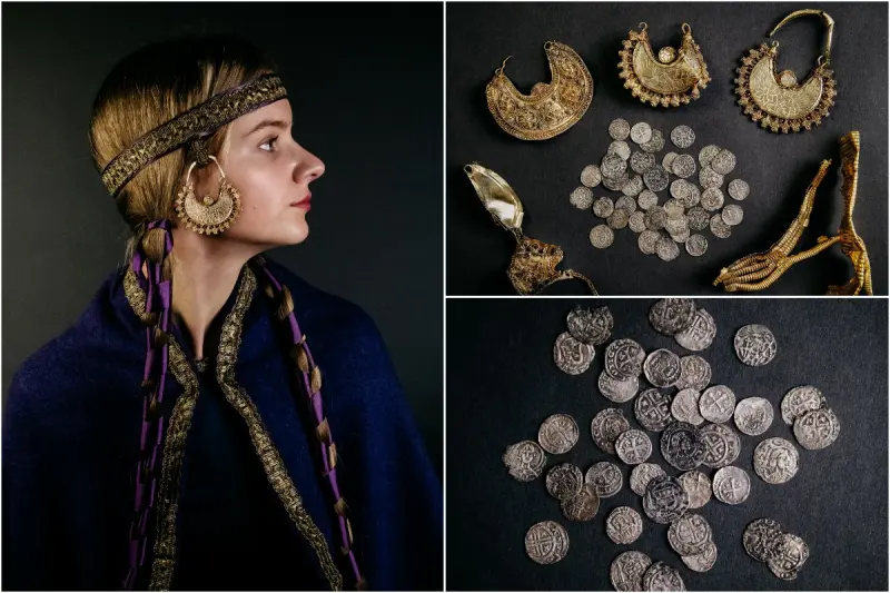 Очень редкие золотые и серебряные средневековые сокровища обнаружил кладоискатель в Нидерландах