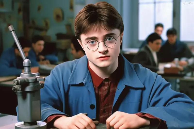 Midjourney сгенерировала персонажей «Гарри Поттера», если бы они учились и работали в ПТУ