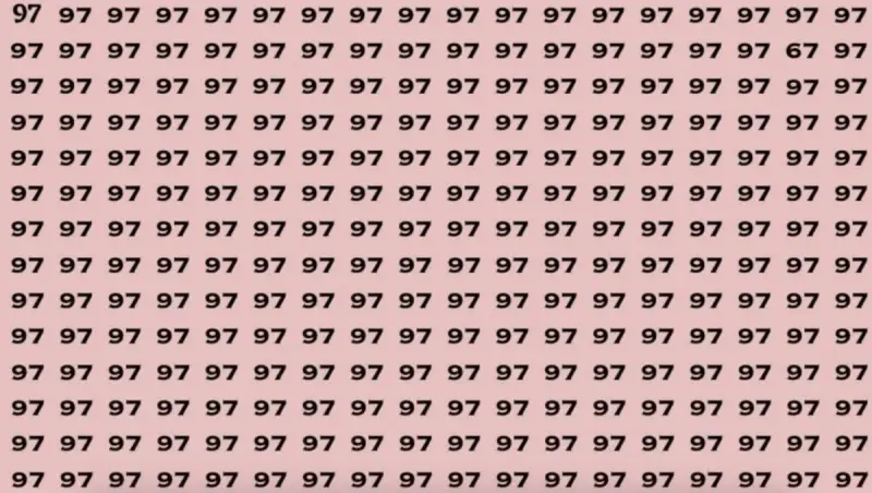 Принимайте вызов: только зоркие глаза могут разглядеть число 67 на головоломке за 3 секунды